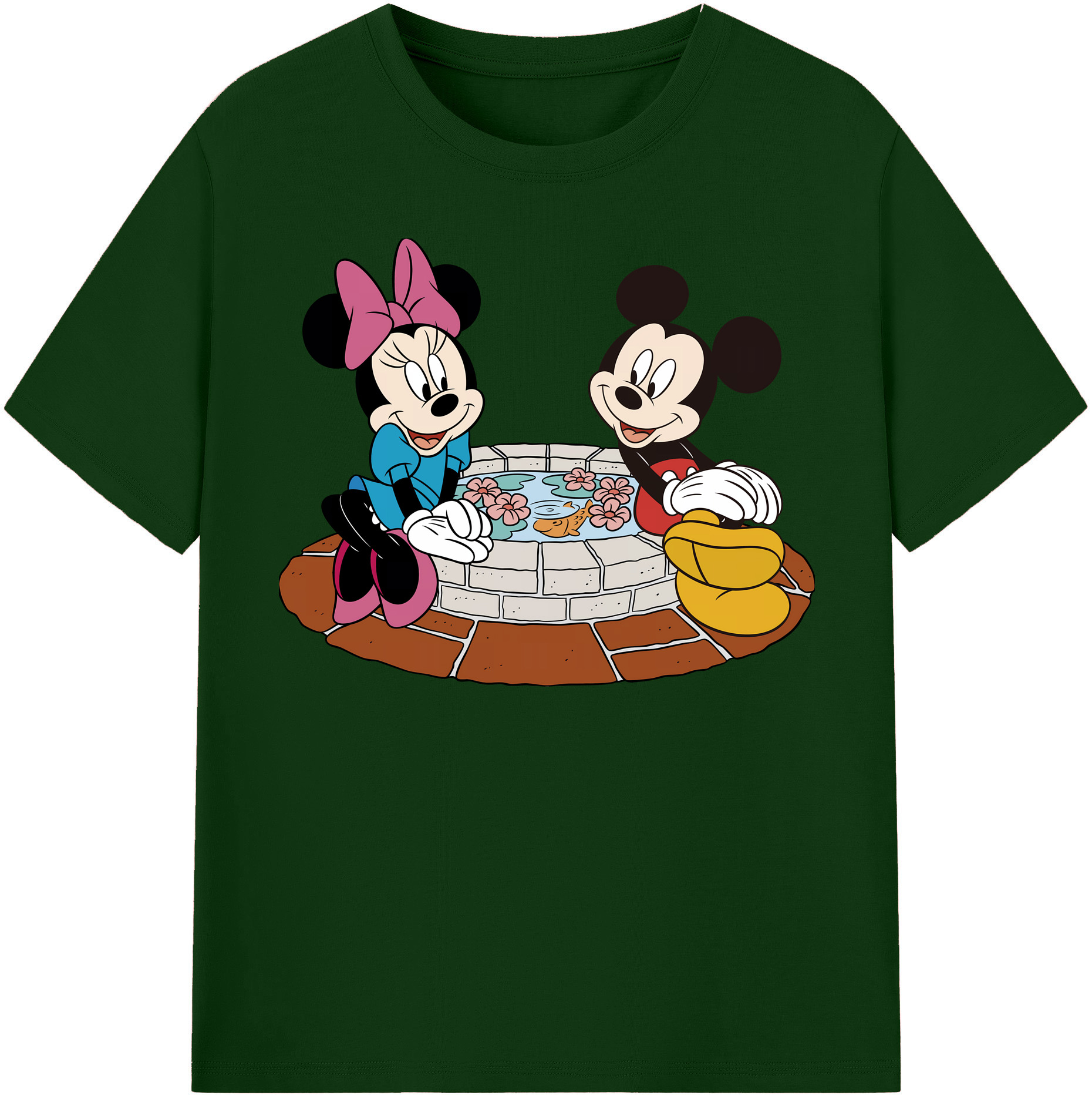 （画像用） ミッキーマウス Mickey Mouse 綿100％半袖Tシャツ（フロントプリント）